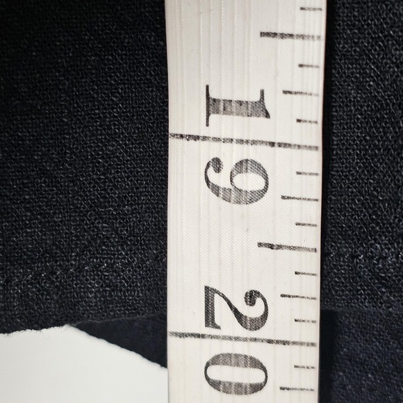 Anrabess Pants Womens Large Black Wide Leg Linen Blend Pull On Pockets Casual - Picture 9 of 14